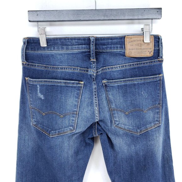 American Eagle Slim Straight Jeans Mens Size 28x30 Active Flex Dark - Picture 5 of 8